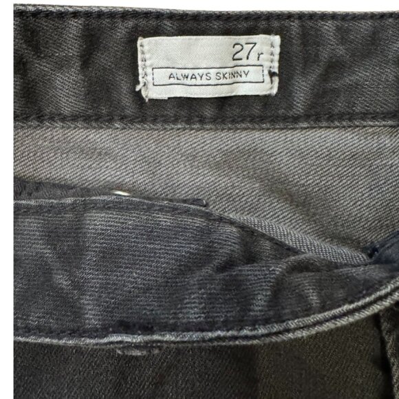 Gap Always Skinny Washed Black Jeans Size 27 Regular - Picture 3 of 5
